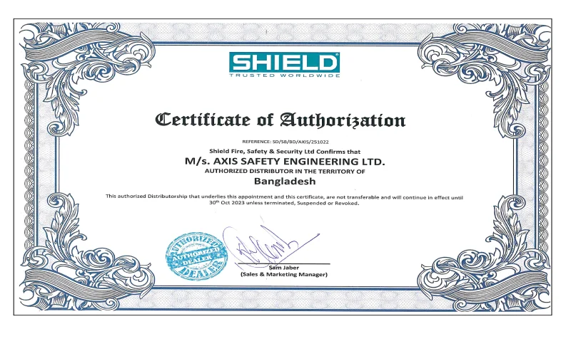 Certified Supplier in Bangladesh of-SHIELD Products As the certified supplier of SHIELD fire safety products in Bangladesh